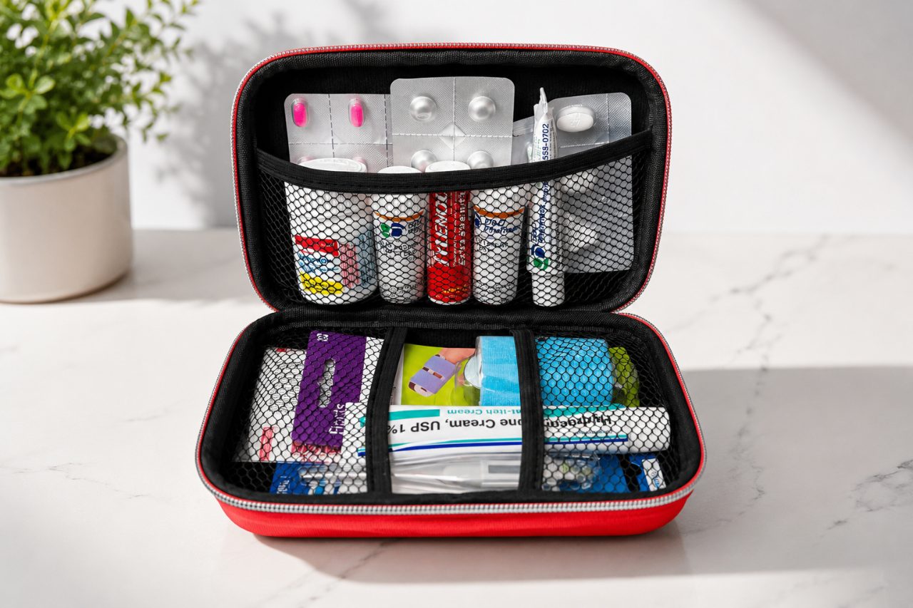Inside a D&D pharmacist-assembled recovery kit